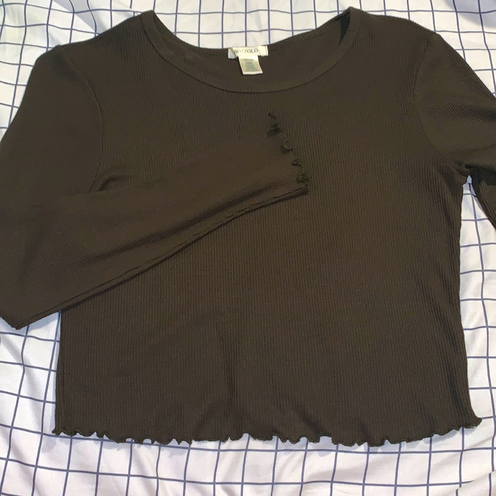 olive green long sleeve top